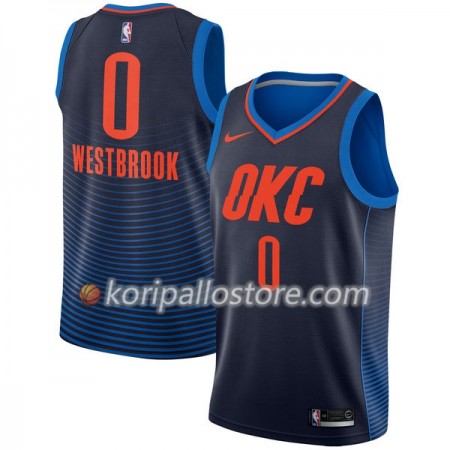 Oklahoma City Thunder Russell Westbrook 0 Nike 2017-18 Navy Miesten Pelipaidat Swingman 